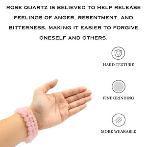 Rose Quartz Bracelet – 8 MM (Love & Relationships)