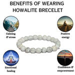 Howlite Bracelet – 8 MM (Calming & Stress Reduction)
